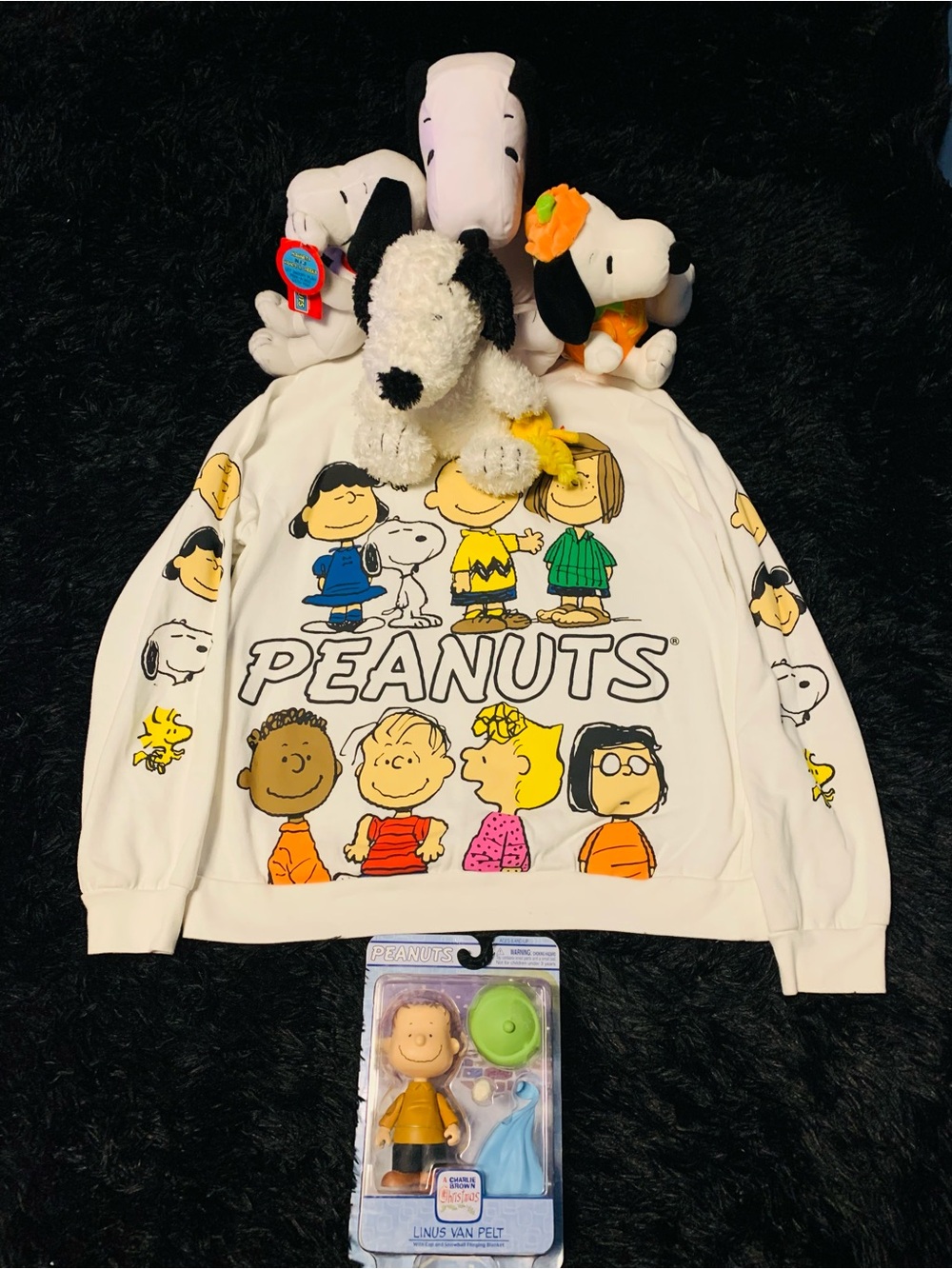 Peanuts Collectables Bundle Includes Plushies, Action Figures, and A Shirt